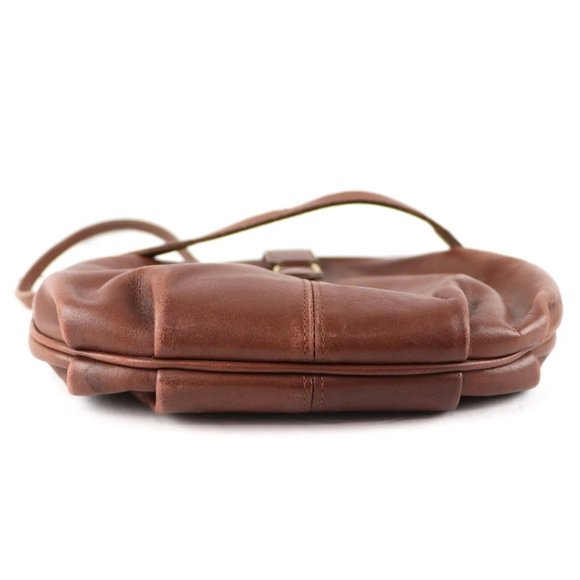 Coach Vintage Brown Laurel Leather Framed Clam Shell Shoulder Bag Purse Made USA - Picture 12 of 12